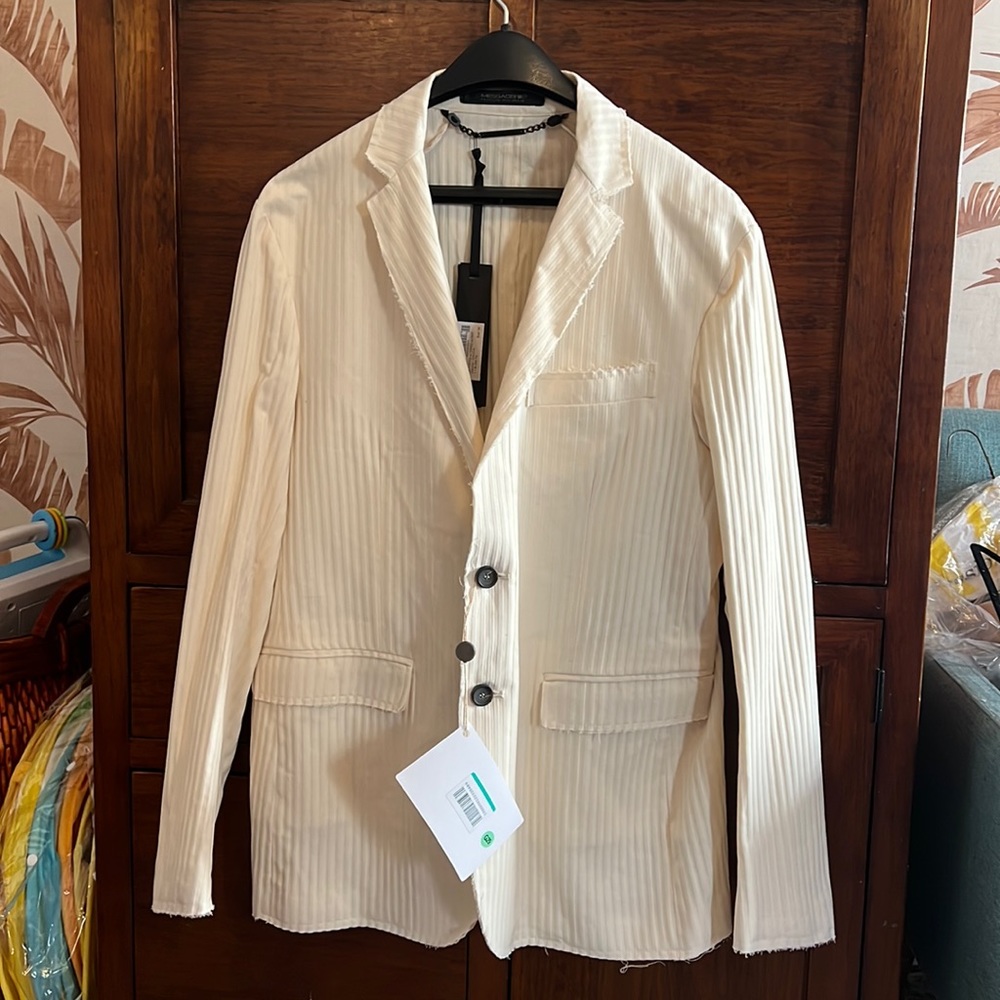 Made in Italy mens blazer, cream